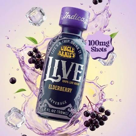 Uncle Arnie's: Uncle Arnie's Live Rosin Elderberry 100mg 2oz - 0.01g