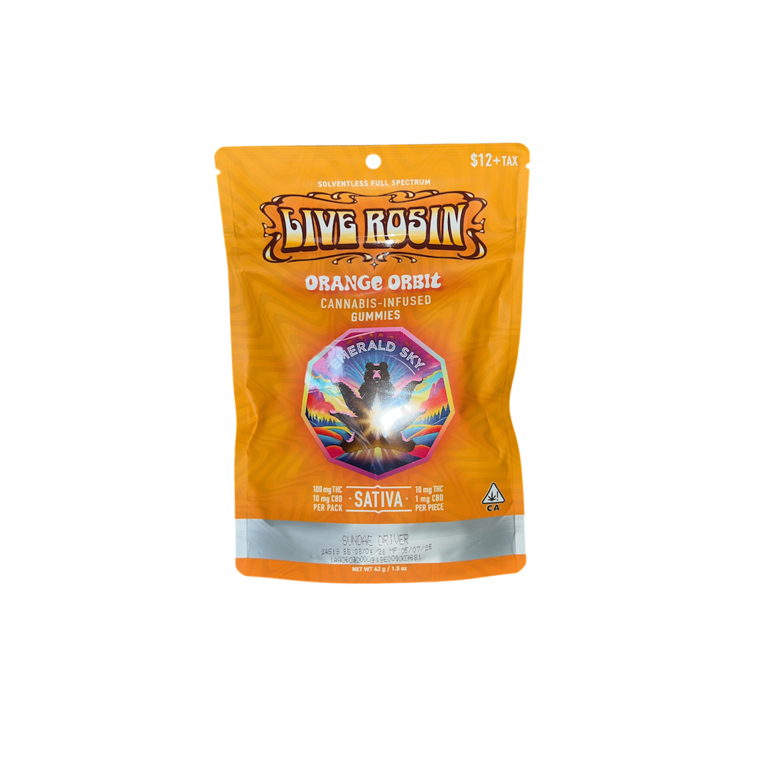 Orange Orbit Sativa Live Rosin Gummies
