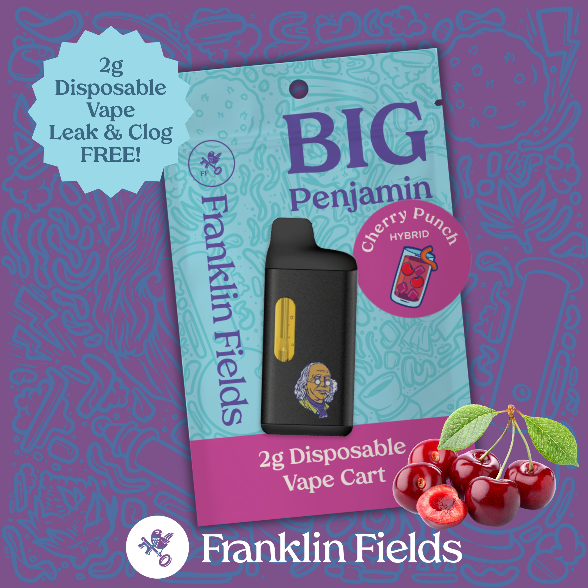 FRANKLIN FIELDS | 2G DISPOSABLE | CHERRY PUNCH