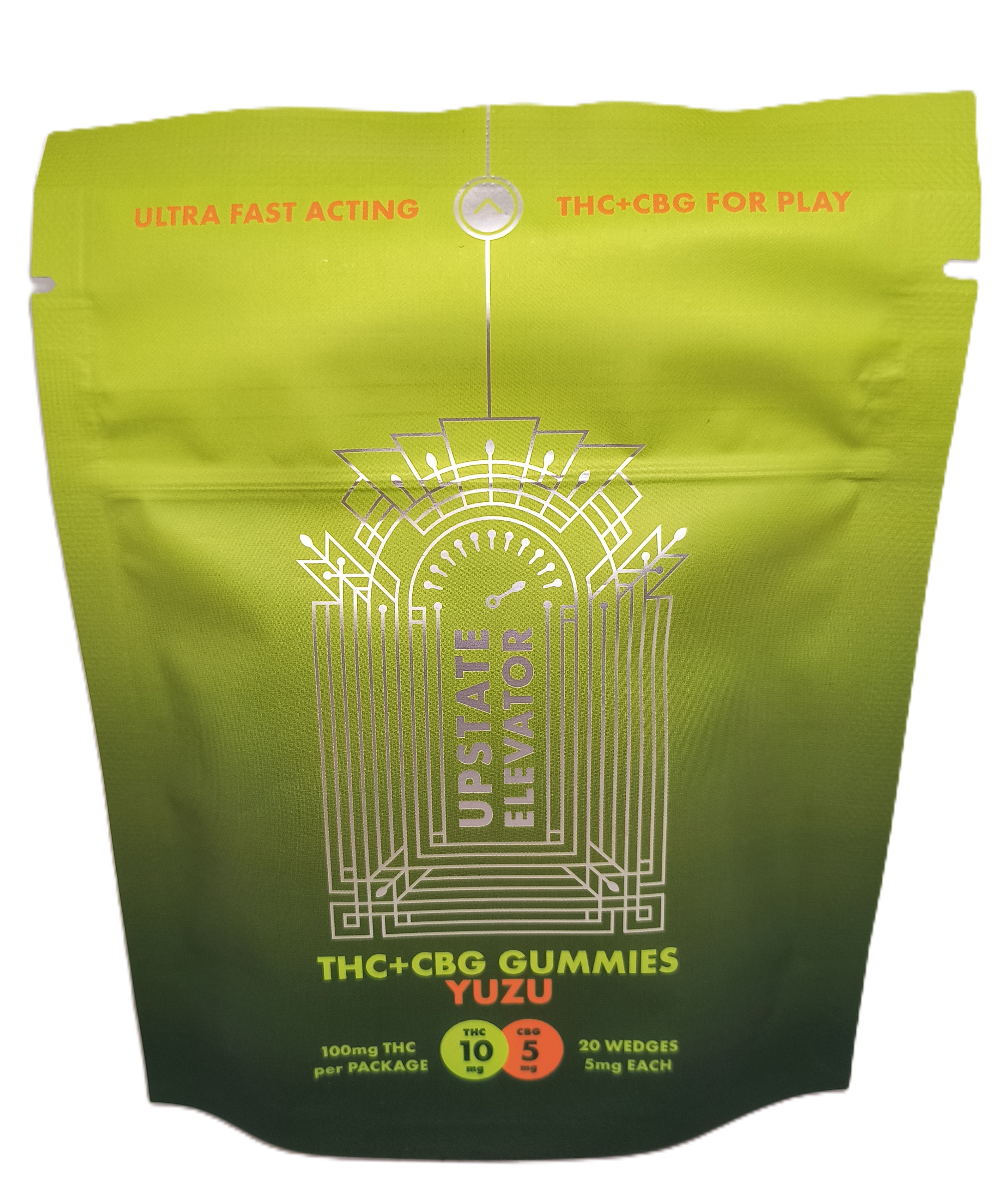 Yuzu Fast-Acting Gummy | 100mg THC 50mg CBG | Upstate Elevator Operators