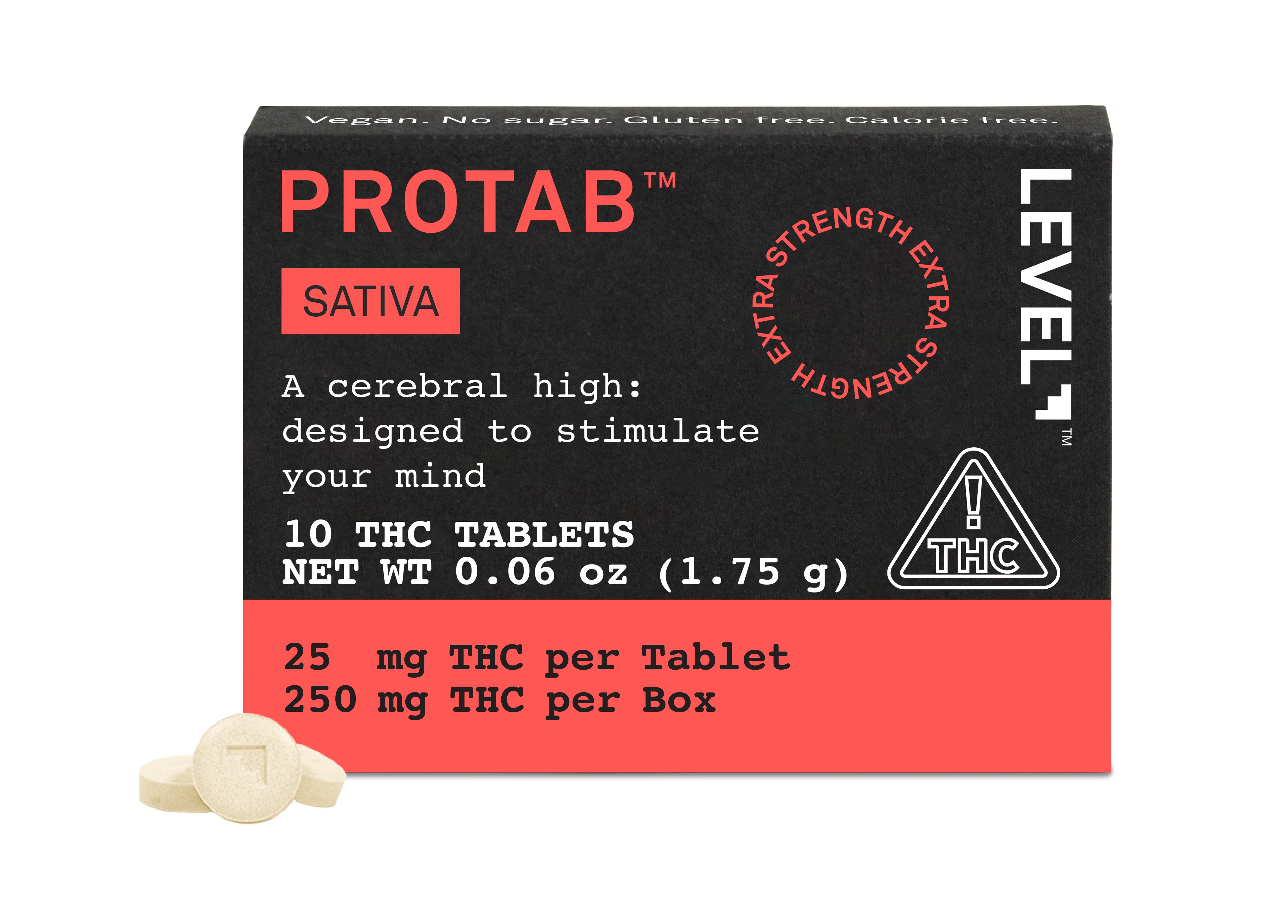 PROTAB INFUSED TABLETS SATIVA 25MG 10-PACK LEVEL M{372} N{}