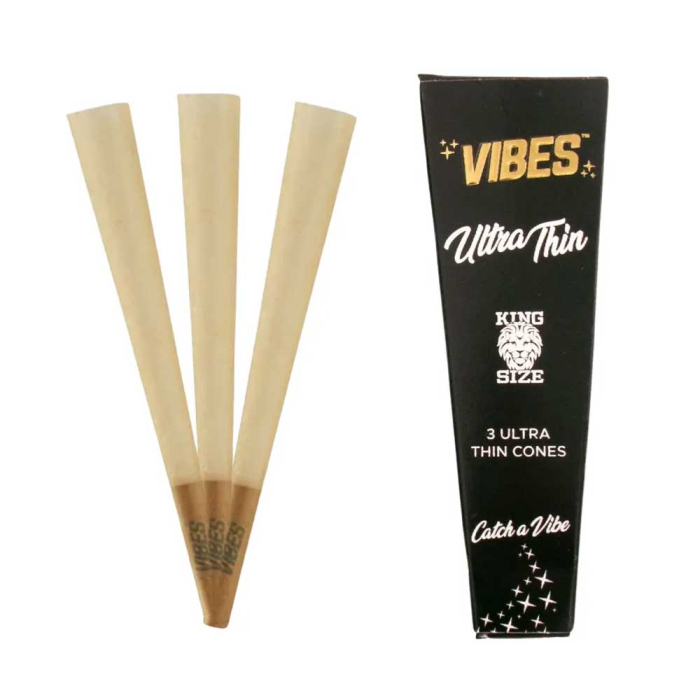Vibes Ultra Thin King Size Cones - 3 Pack