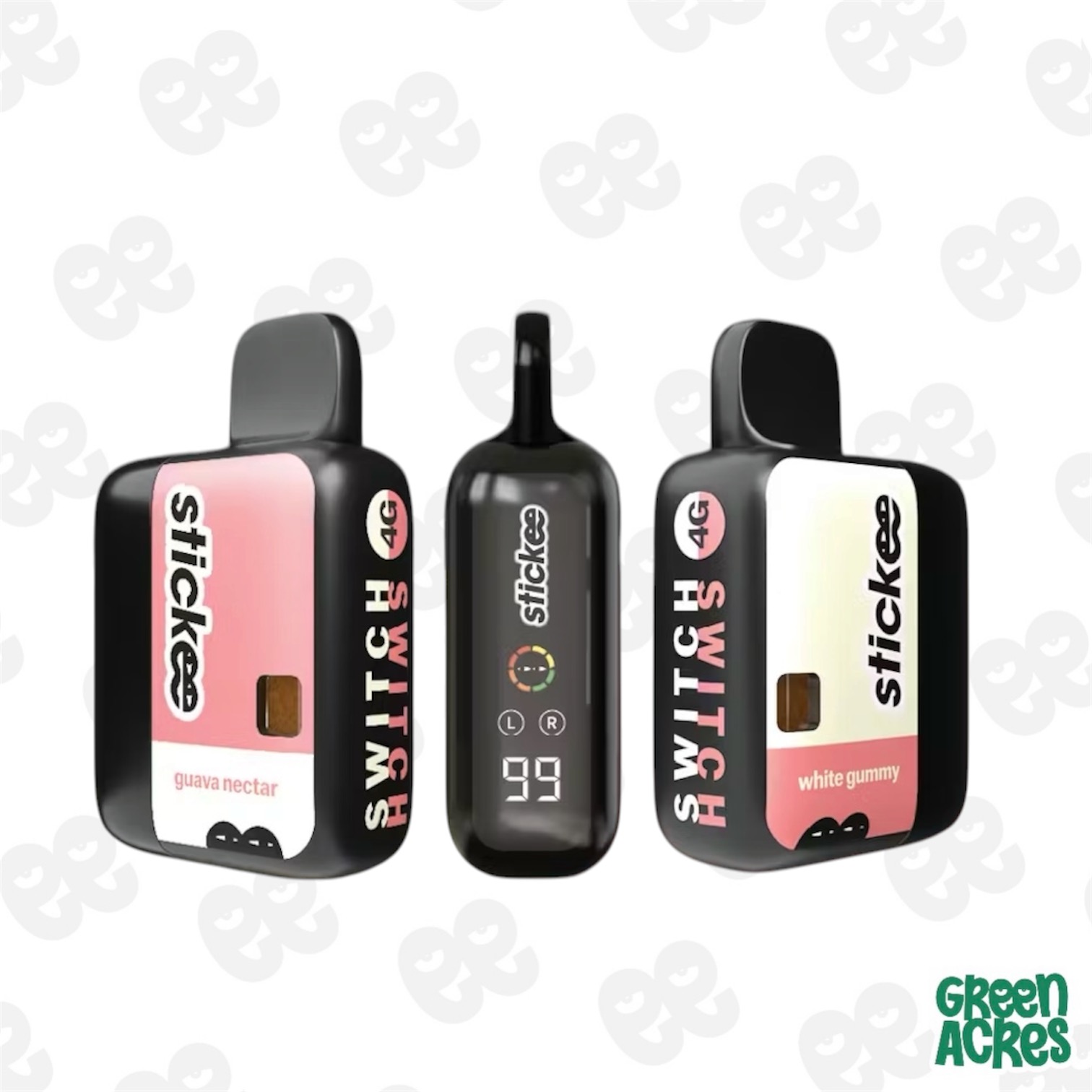 Stickee: White Gummy X Guava Nectar 4G LR x LD Switch Vape Disposable
