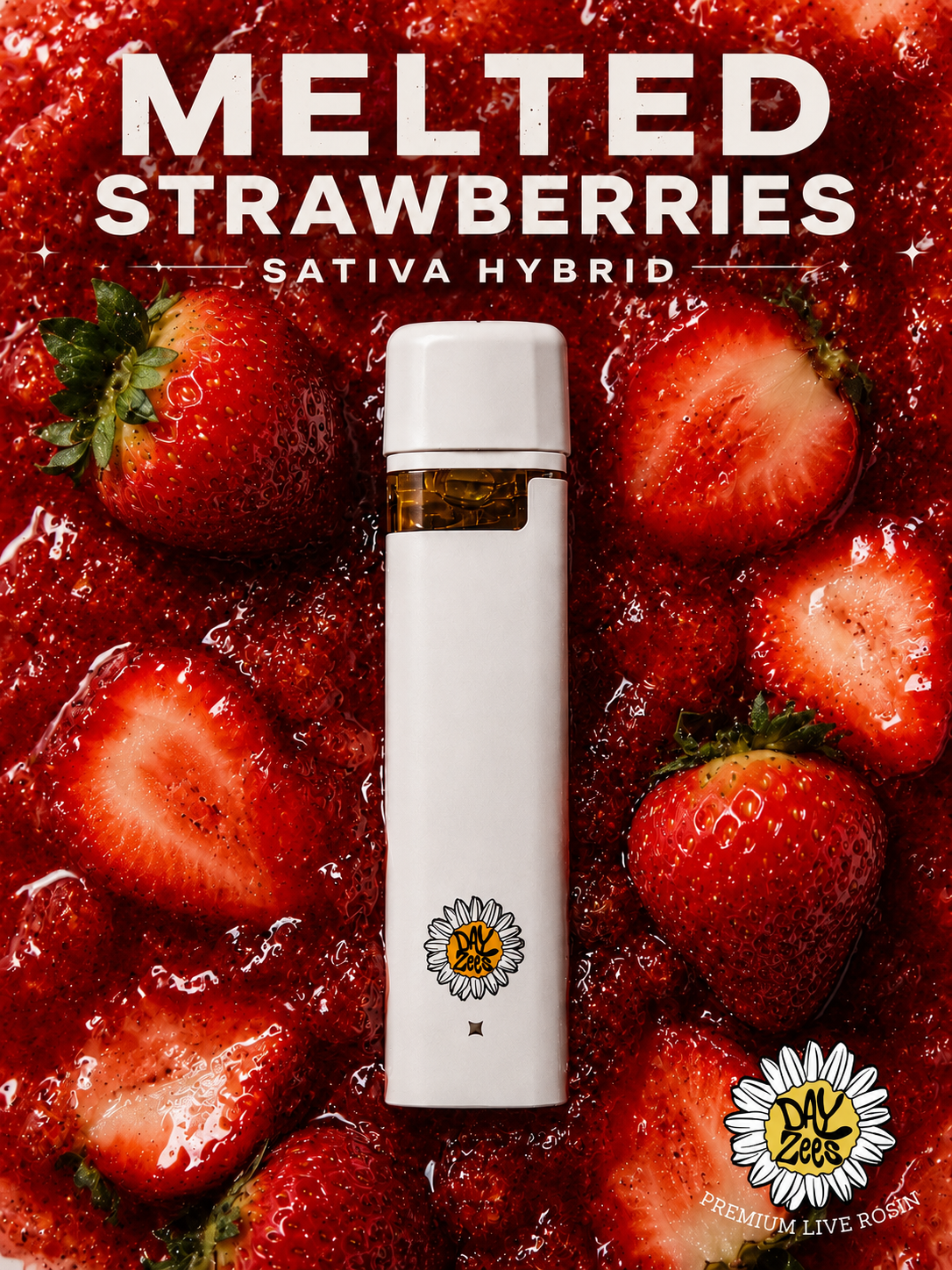 Melted Strawberries 1g Live Rosin AIO by Dayzees