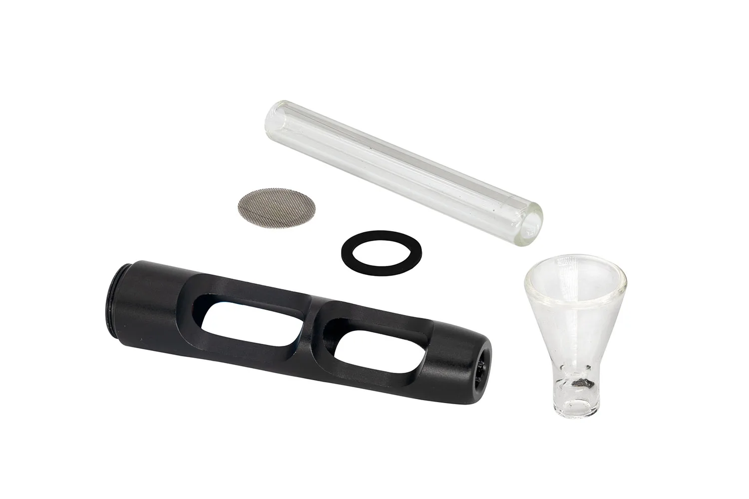 Ongrok Aluminum Glass Spoon Pipe Black