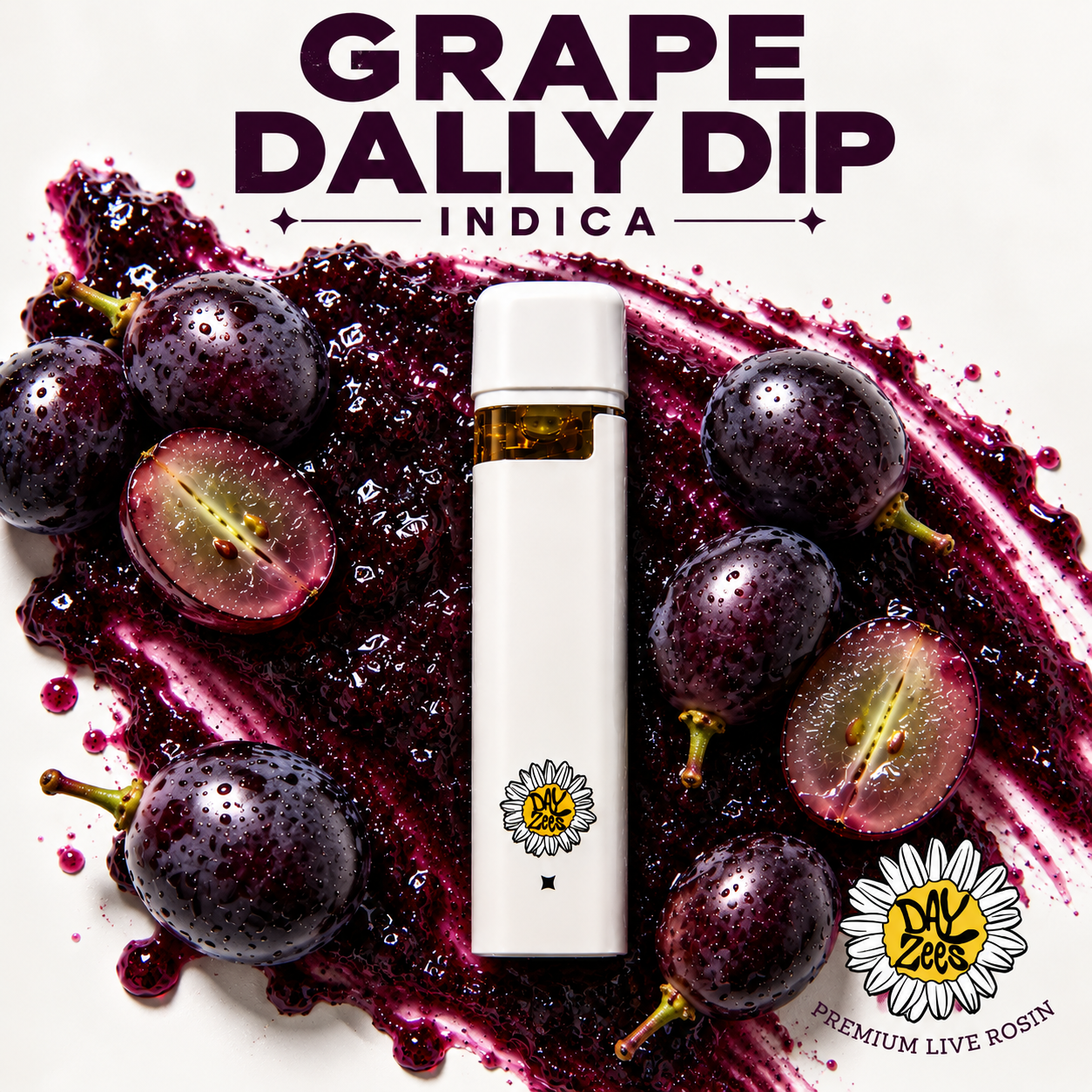 DAYZEES | GRAPE DALLY DIP | LIVE ROSIN DISPOSABLE | 1G | INDICA