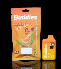 BUDDIES - DISPOSABLE - VAPE DISTILLATE - 2G - MELON GUM
