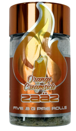 Zaaz | 0.8g x 5 Infused Prerolls | Orange Creamsicle
