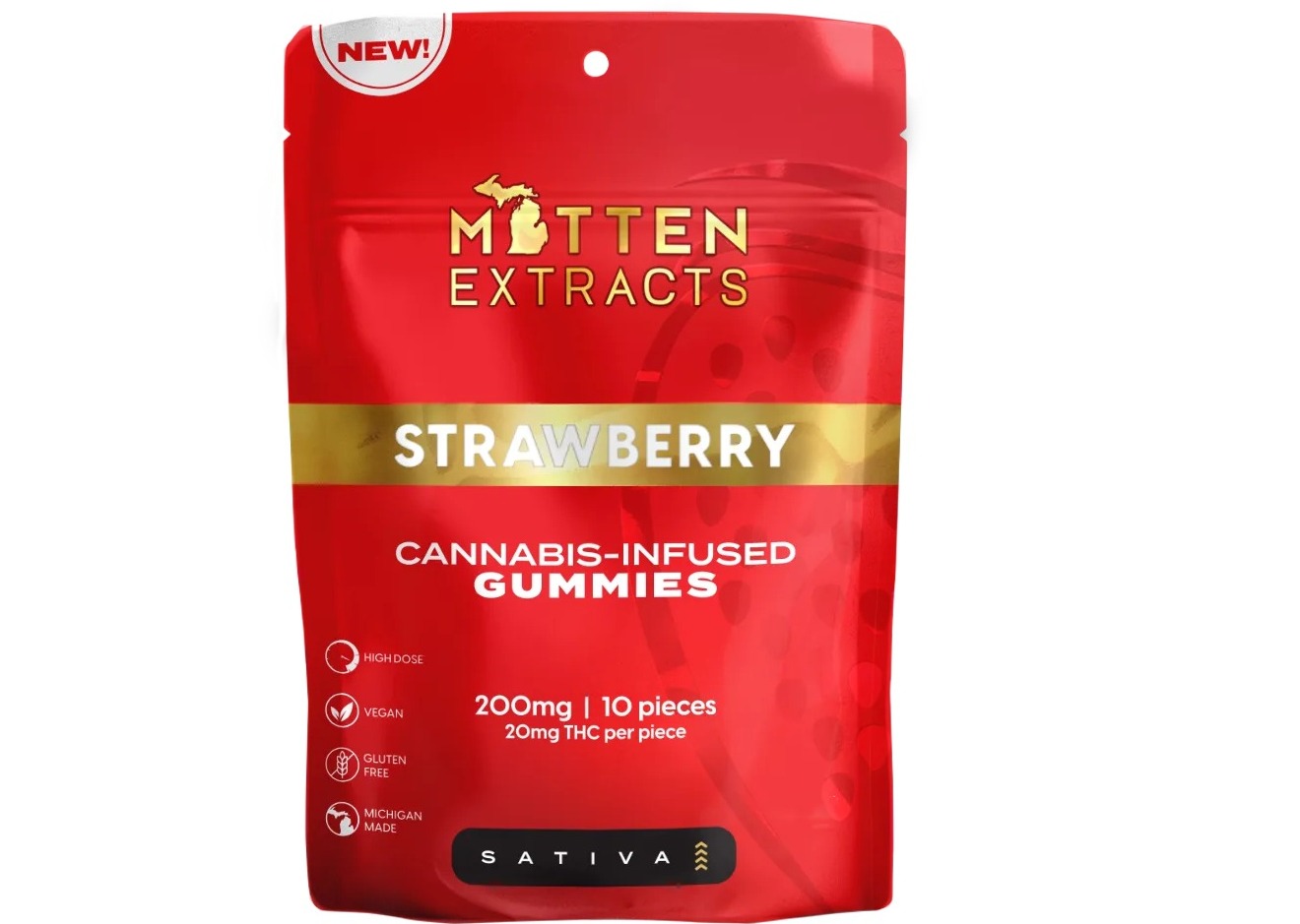 Mitten Extracts - Effect Gummies - 200mg - Strawberry - Sativa