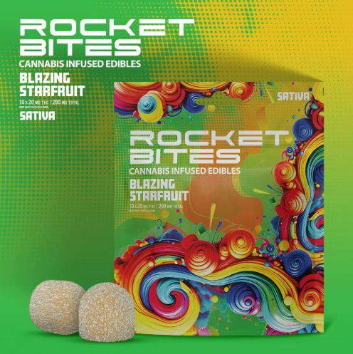 Bites Blazing Starfruit Gummies (10 x 20mg) 200mg
