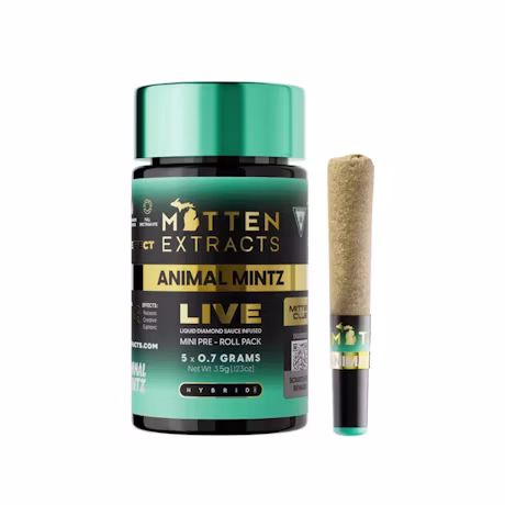 Mitten Extracts Infused Live Sauce Multipack Pre-Rolls 5x.7g - Animal Mintz