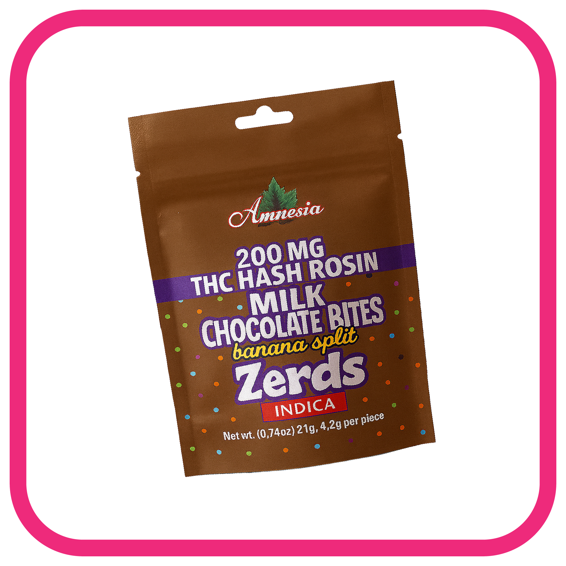 Zerdz Chocolate Bites 200mg - Milk Chocolate Banana Split