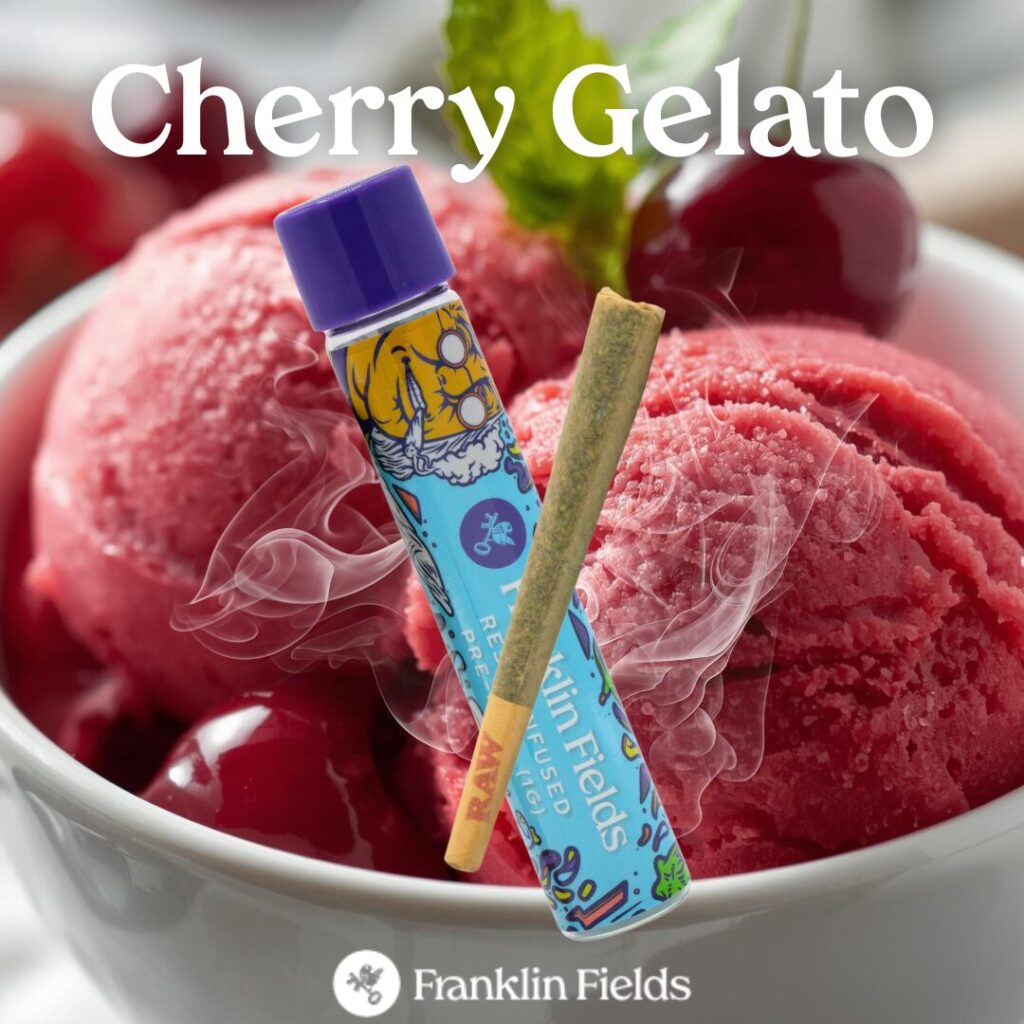 FRANKLIN FIELDS | 1G RESIN INFUSED PRE ROLL | CHERRY GELATO