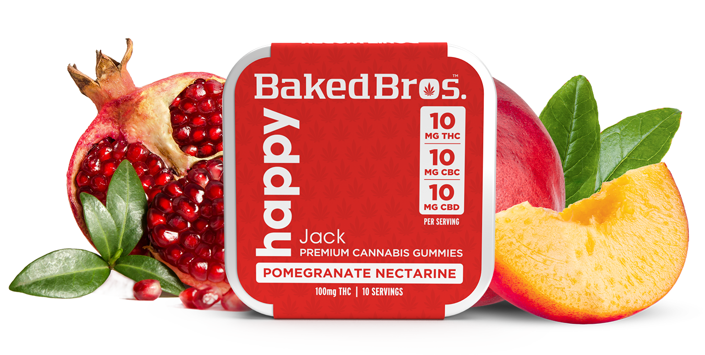 Happy Pomegranate Nectarine 1:1:1 (100mg THC : 100mg CBD : 100mg CBC) - Jack Herer