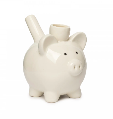 Piggy Ceramic Pipe White