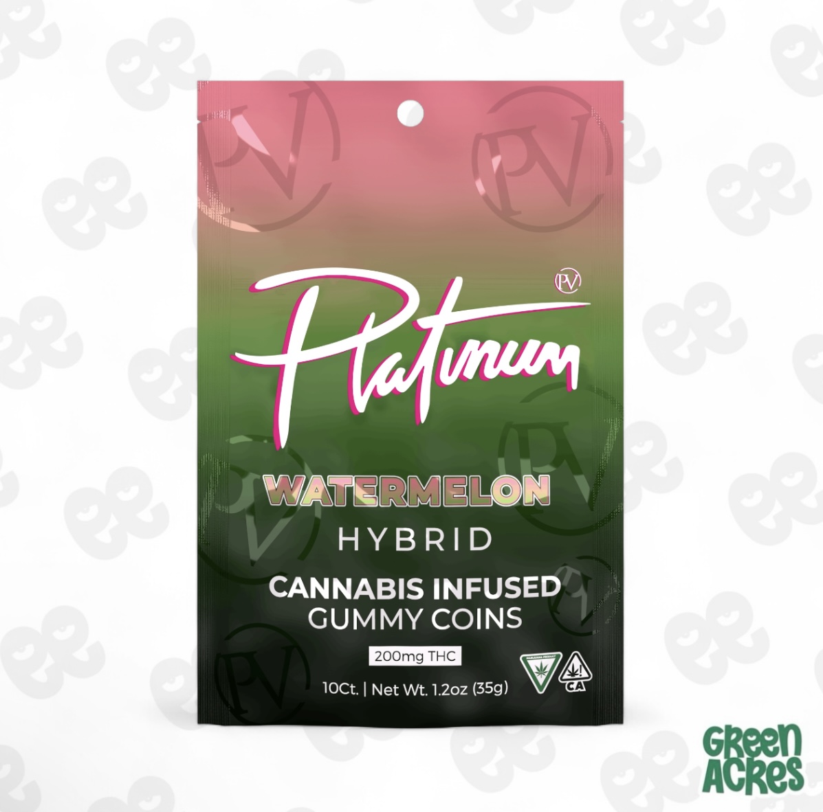 Platinum: Watermelon (H) 200MG Gummies