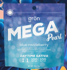 (100MG) 1:1 Blue Razzleberry Mega Pearl | Gron