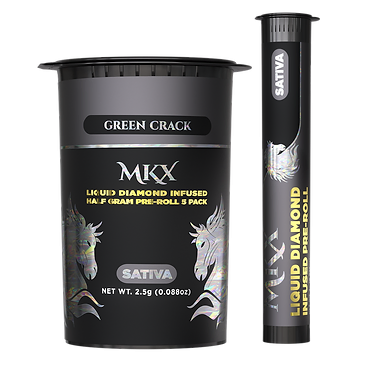 Green Crack | Liquid Diamond Infused Pre-Rolls | 5PK