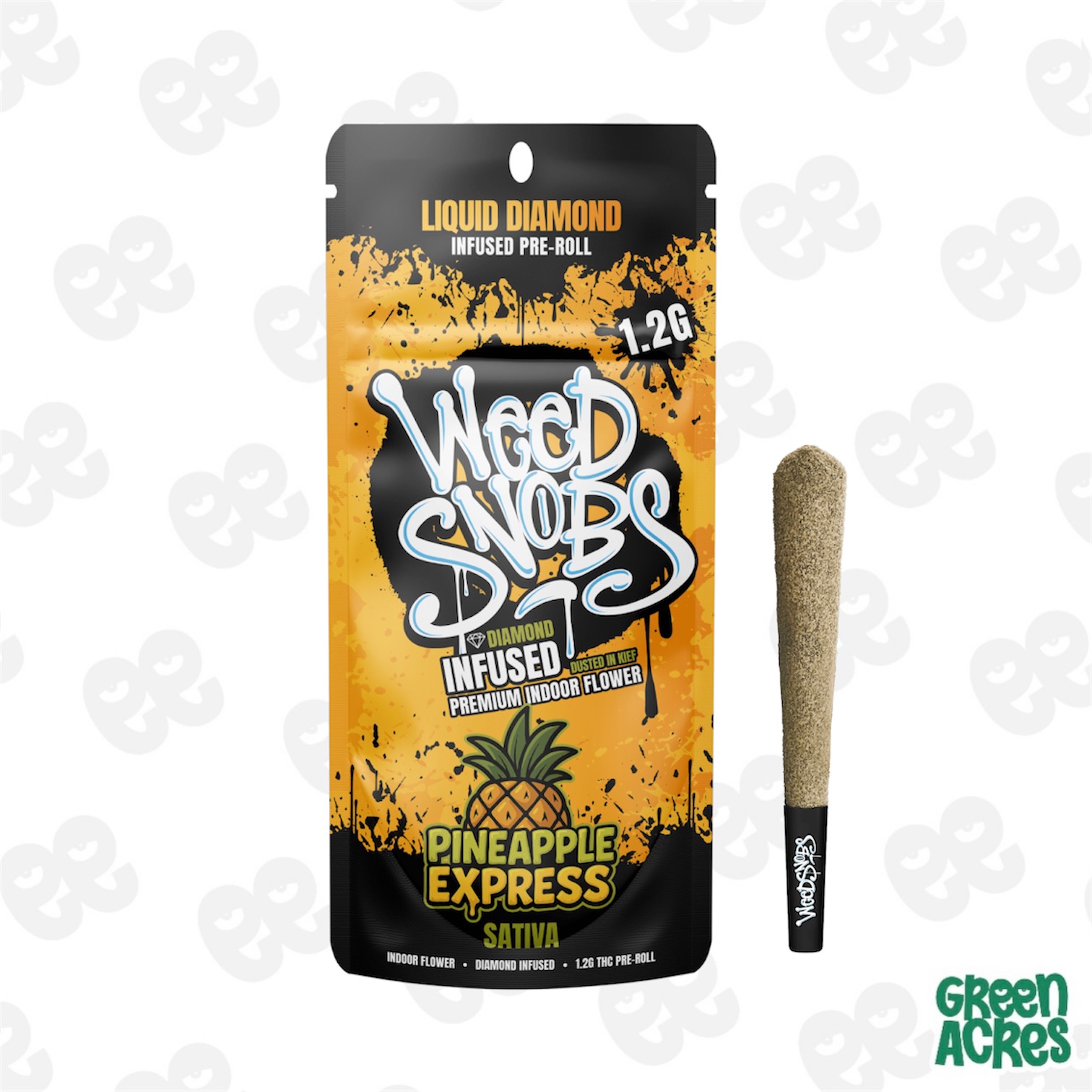 Weed Snobs: Pineapple Express 1.2G Liquid Diamond Infused Pre-Roll