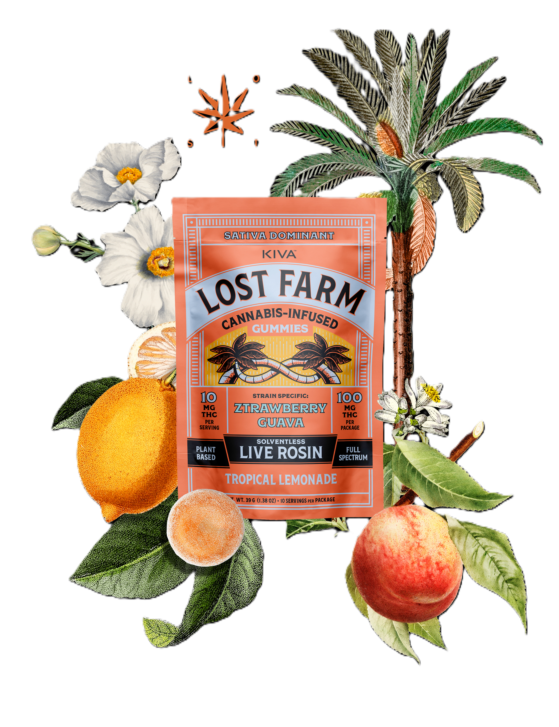 Lost Farm 'Tropical Lemonade x Ztrawberry Guava' Live Rosin Gummies [10pk]