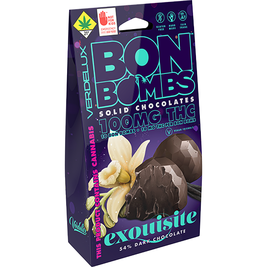 BON BOMBS Dark Chocolate 10-Pack Edibles Verdelux | 100mg