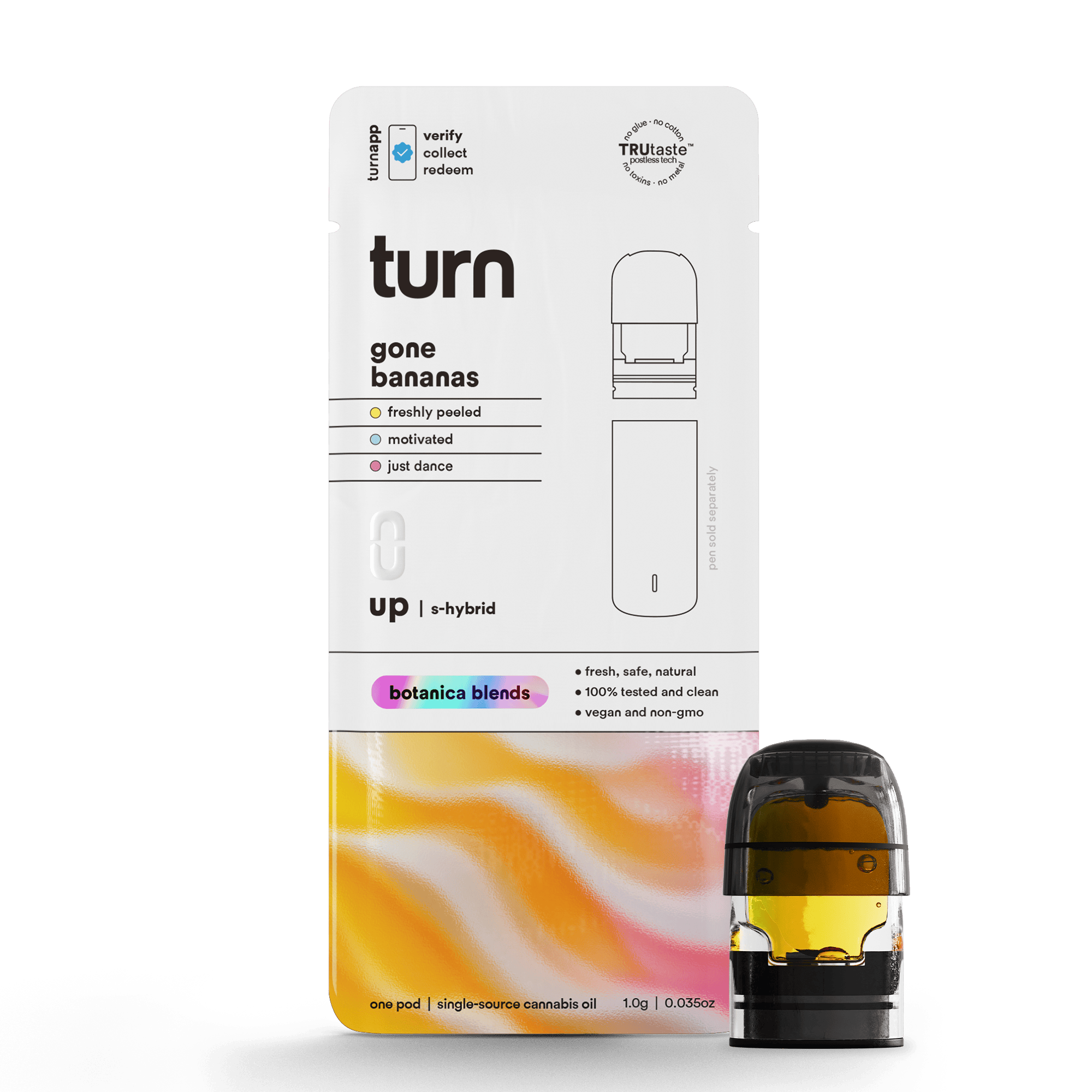 TURN - POD ONLY - GONE BANANAS - 1G DISTILLATE POD - SATIVA