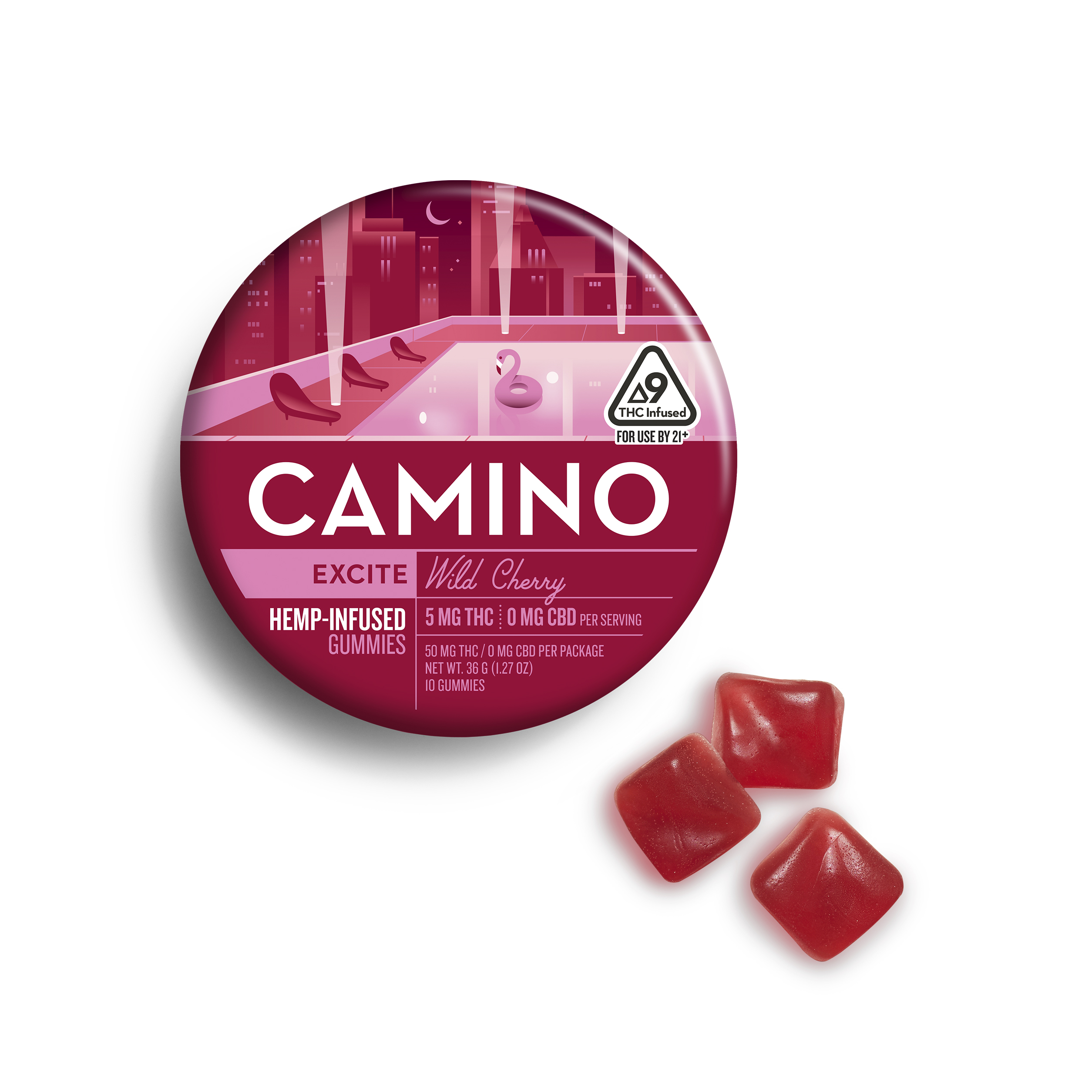 EXCITE Wild Cherry Gummies - 50mg THC