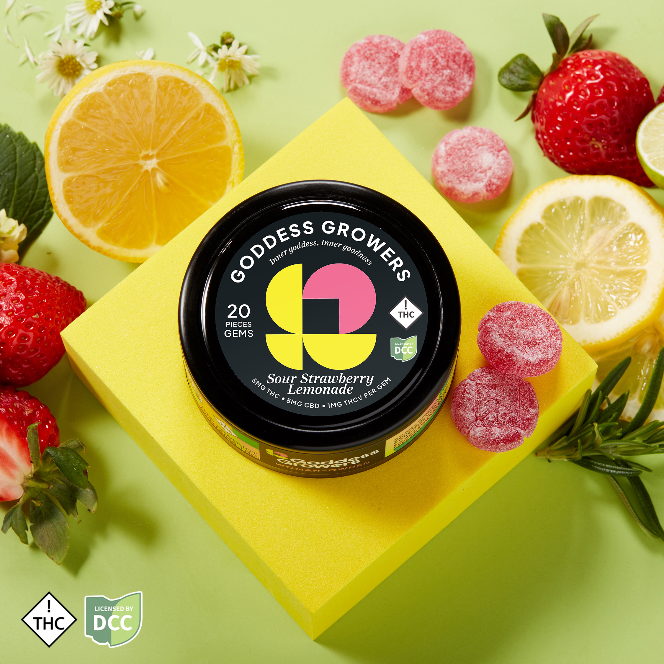 Sour Strawberry Lemonade Gummies Thc