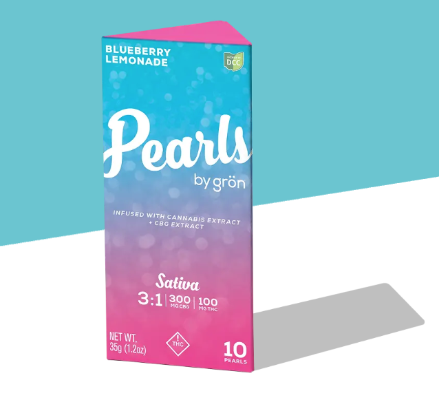 Pearls Blueberry Lemonade Sativa Gummies HIGH CBG 3:1 (10 x 30:10mg)