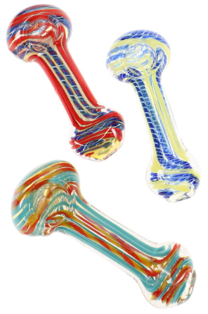 Multicolor Swirl Striped Glass