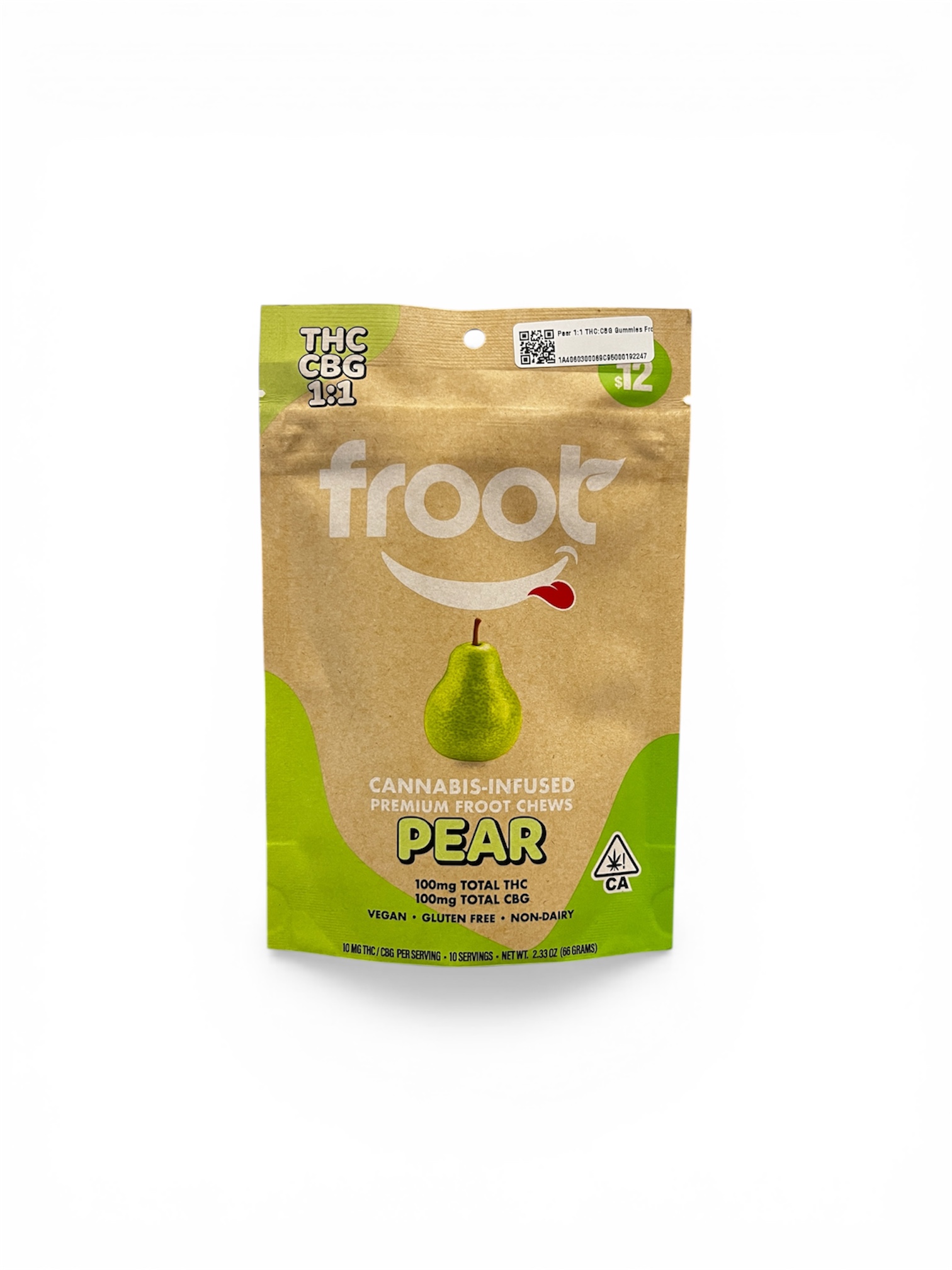 Pear 1:1 THC:CBG Gummies