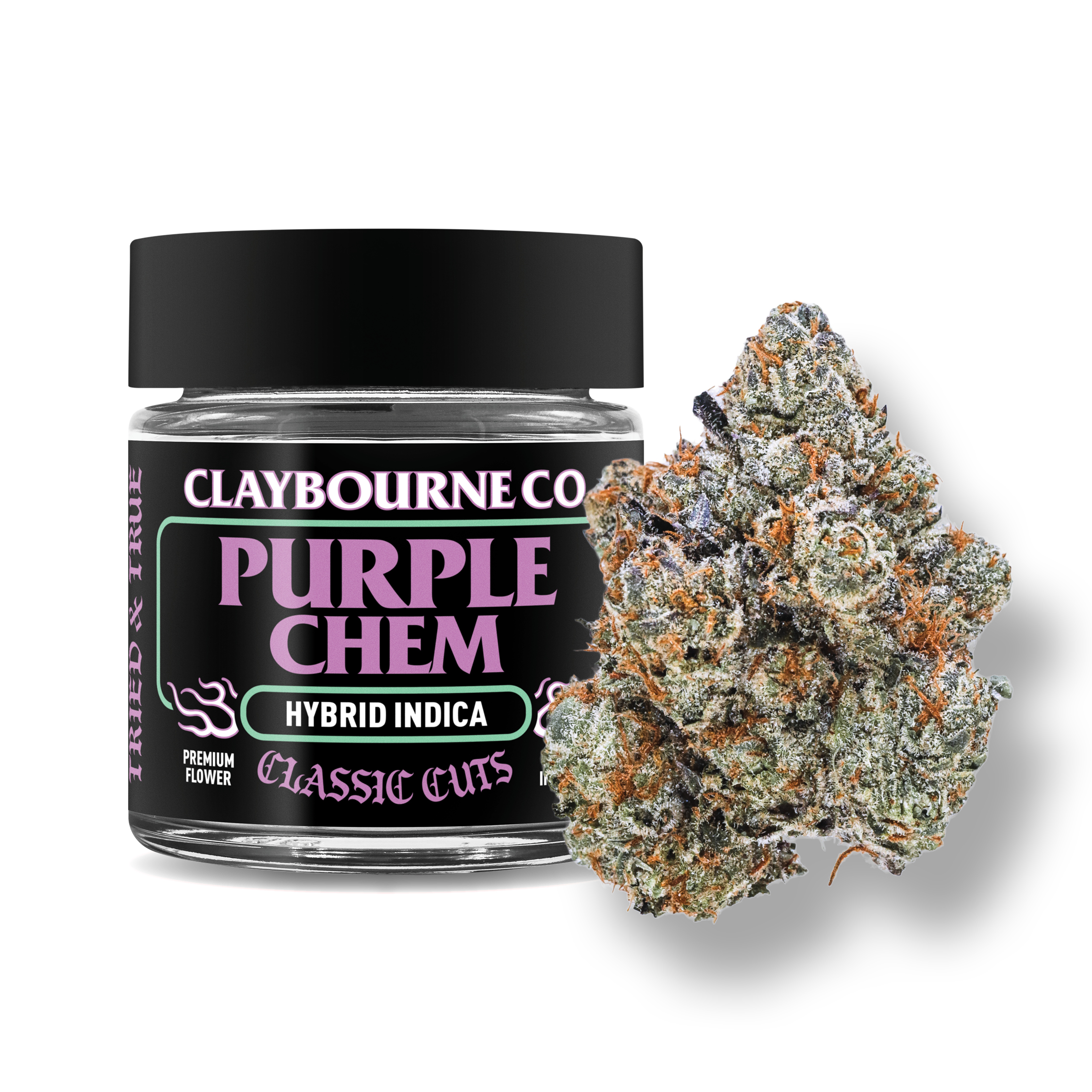 Claybourne | Classic Cuts | Purple Chem | 3.5g