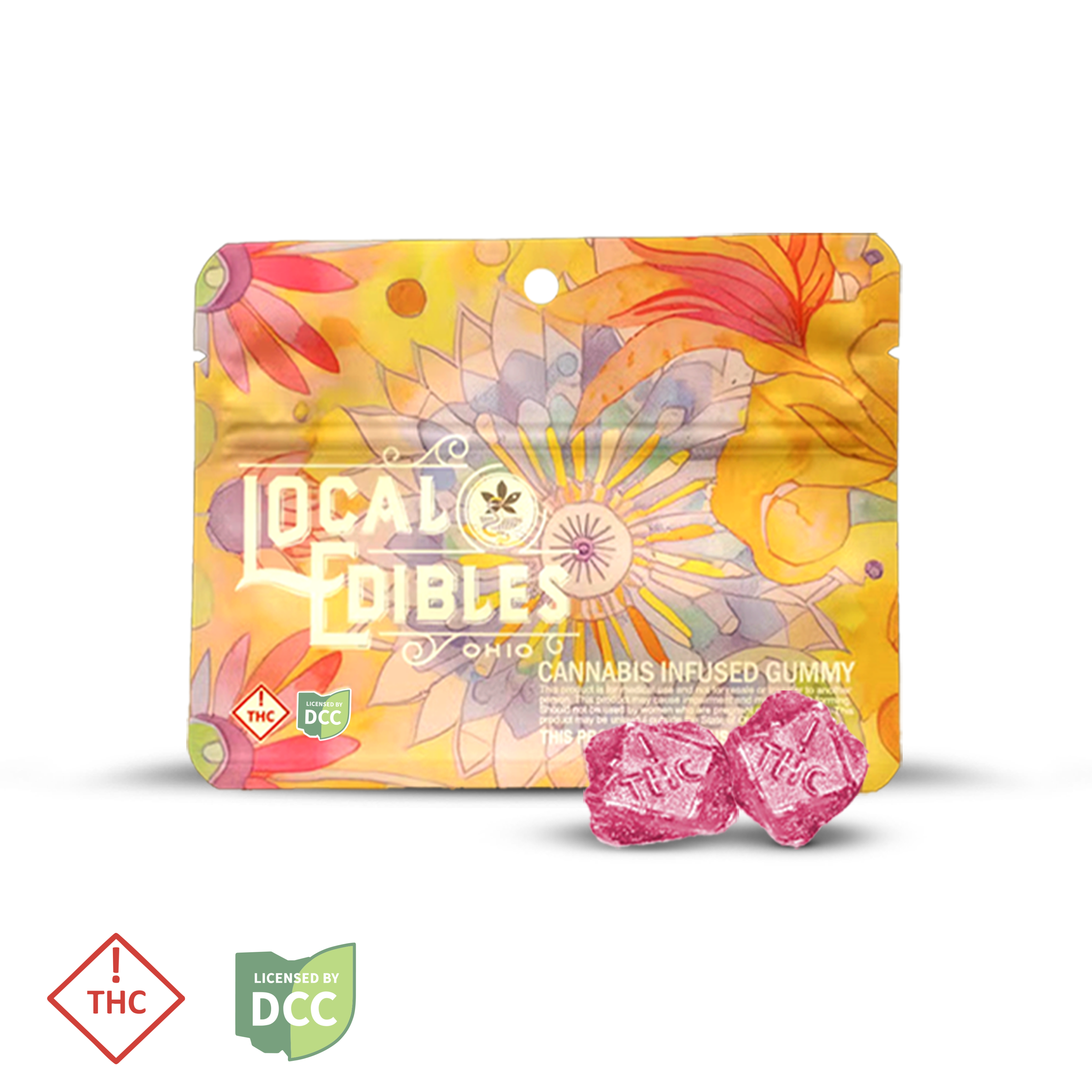 Local Edibles Gummies Strawberry Kiwi