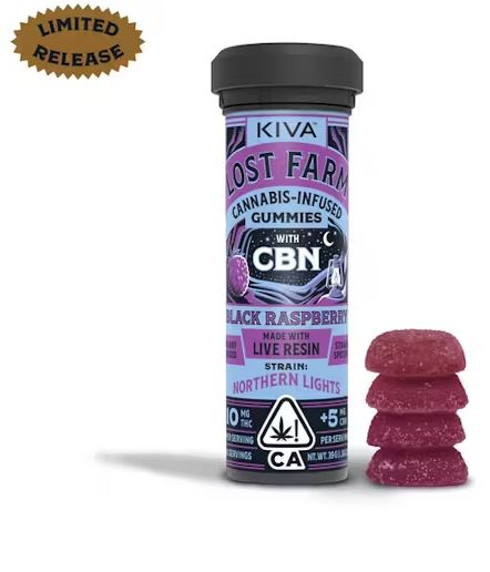 Lost Farm Black Raspberry CBN Gummies (10 X 10mg)