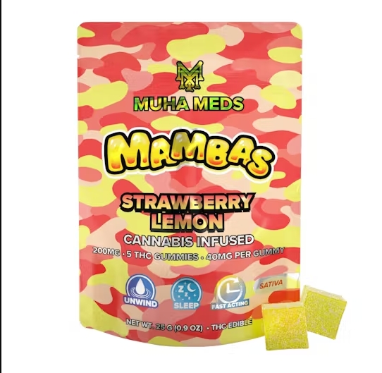 MuhaMeds - Mambas Gummies - 40mg - Strawberry Lemon 5pk (35g)