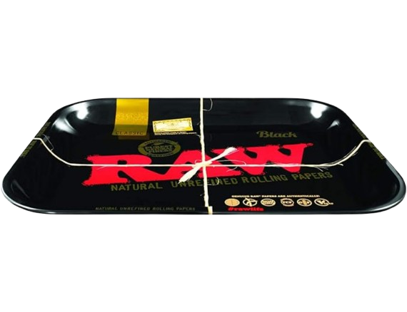 RAW Rolling Trays - Large - Black
