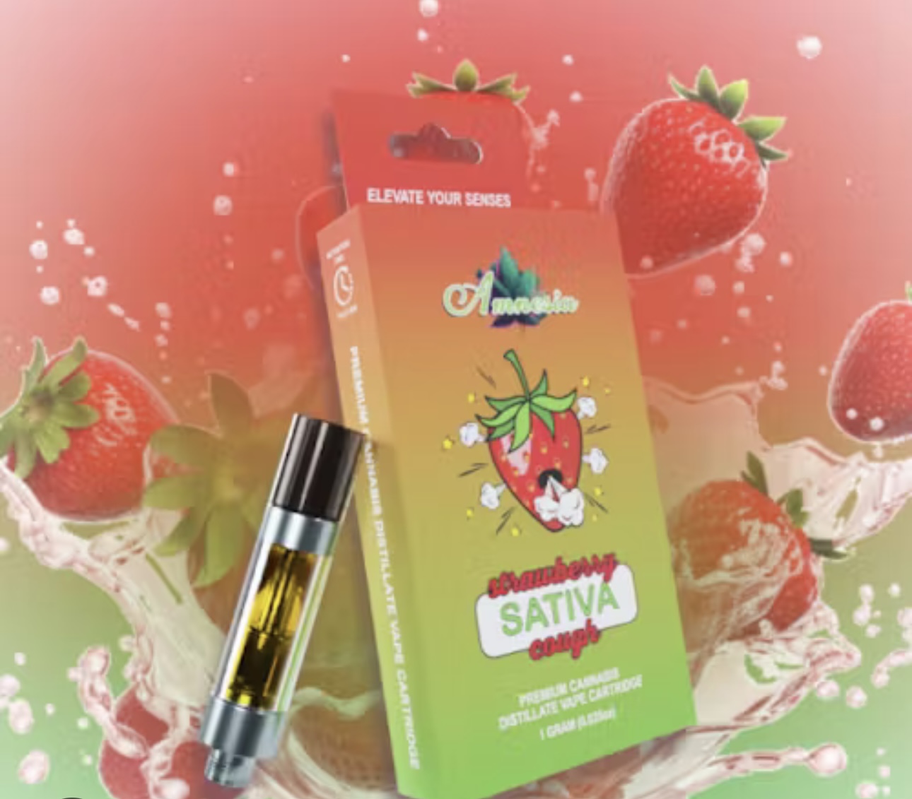 Amnesia: Strawberry Cough 1G Cart (S)
