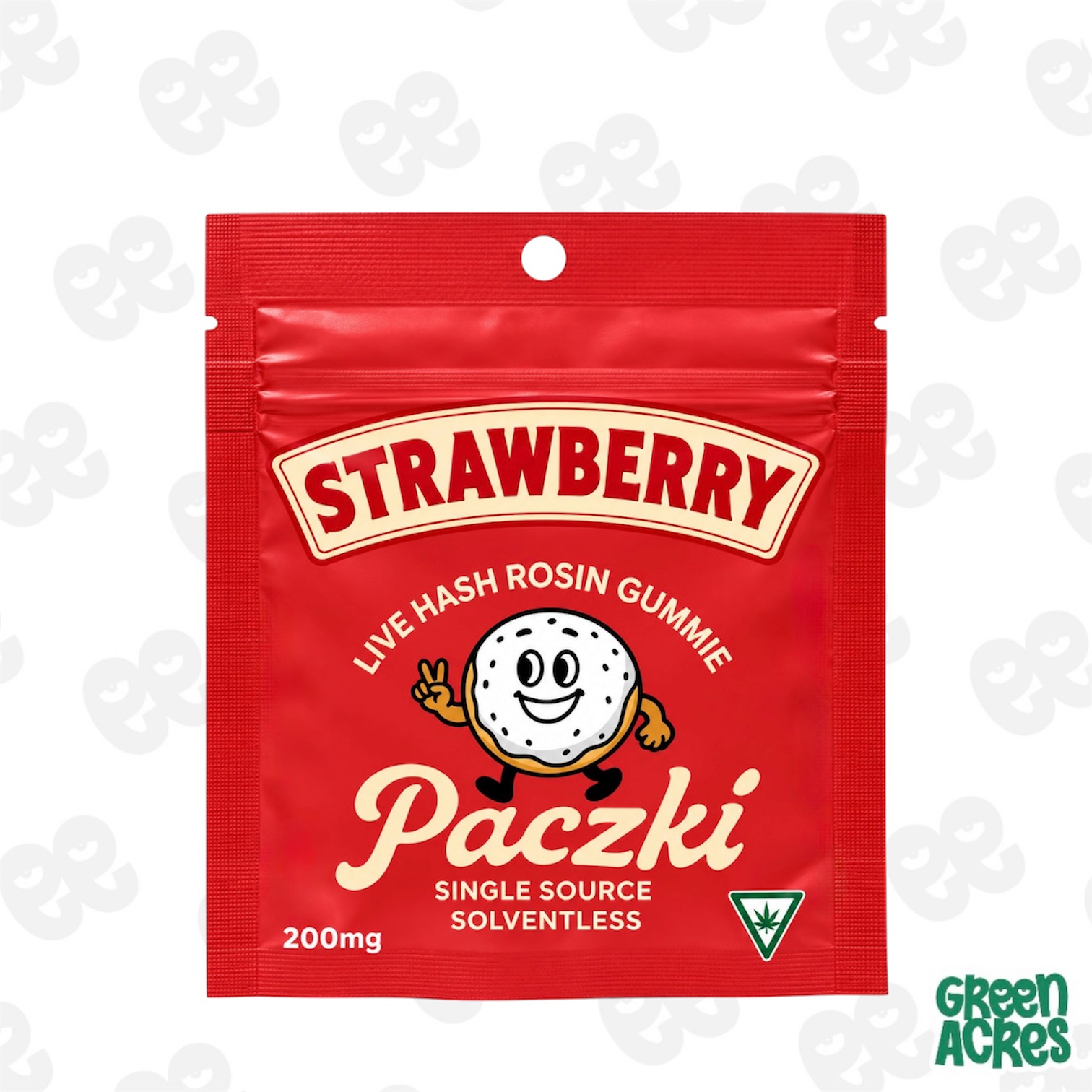 Paczki: Strawberry 200MG Live Rosin Gummy