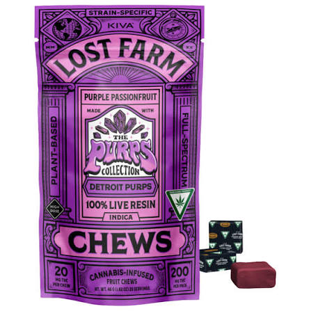 Lost Farm | Chews | Purple Passion Fruit | 200mg | Live Resin Chews