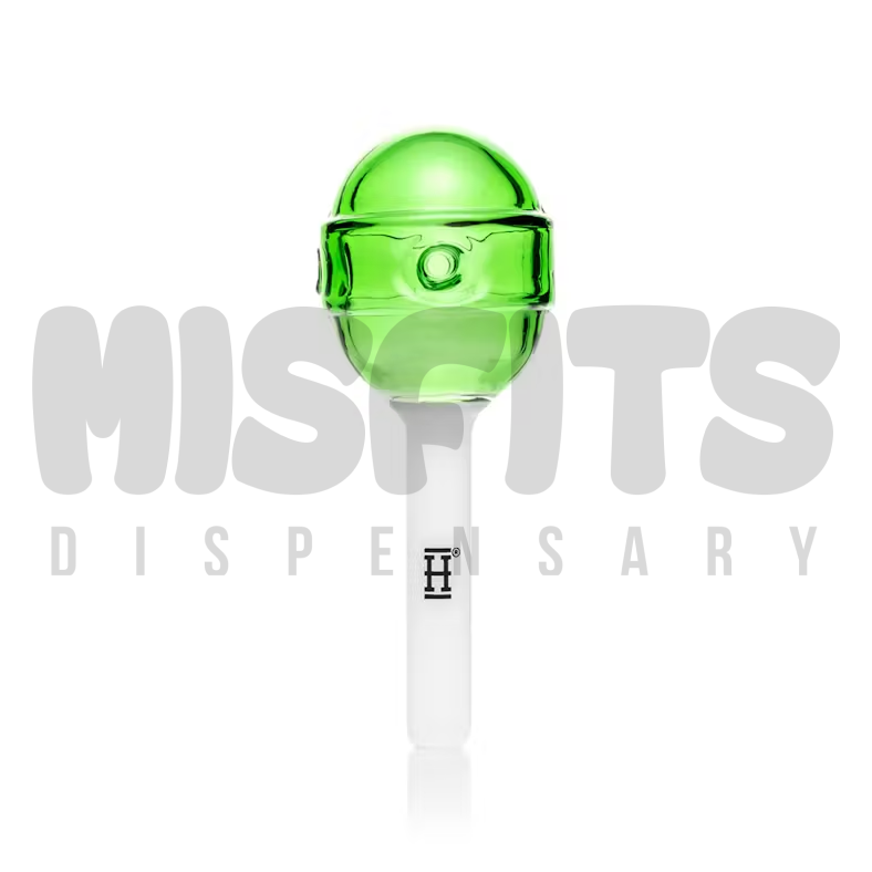 4.5" Sucker 4 Love Lollipop Green Hand Pipe