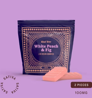 Kind Tree - White Peach and Fig - 2pk/100mg - Live Resin Edibles