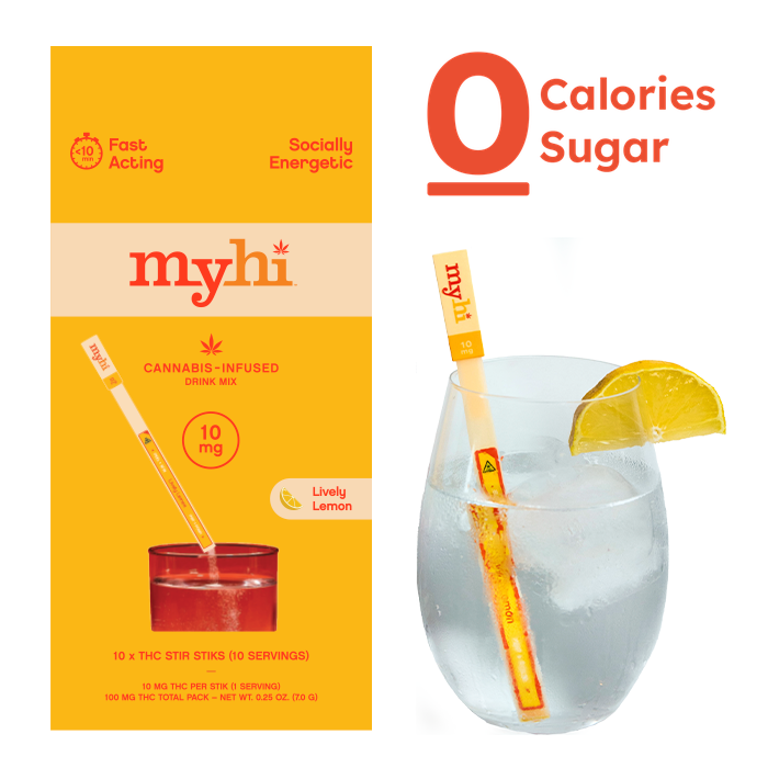 Lively Lemon - Beverage Stir STIKs - 10 Count (100mg)
