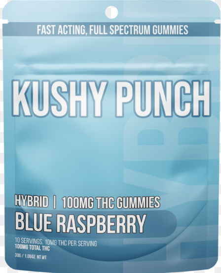 Kushy Punch - Gummies - Blue Raspberry (H) (100mg)
