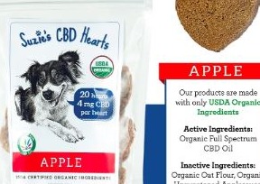 80mg - Suzie-s Apple CBD Heart Treats