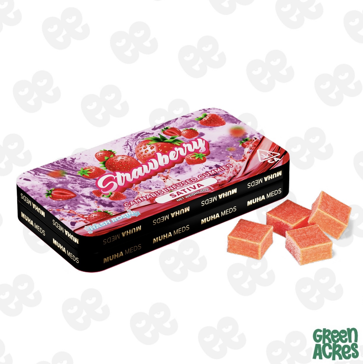 Strawberry Hash Rosin 200MG Gummies