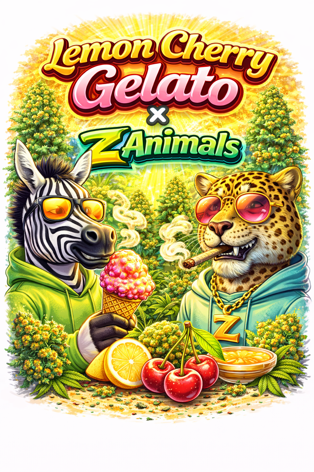 Lemon Cherry Gelato Animals $120