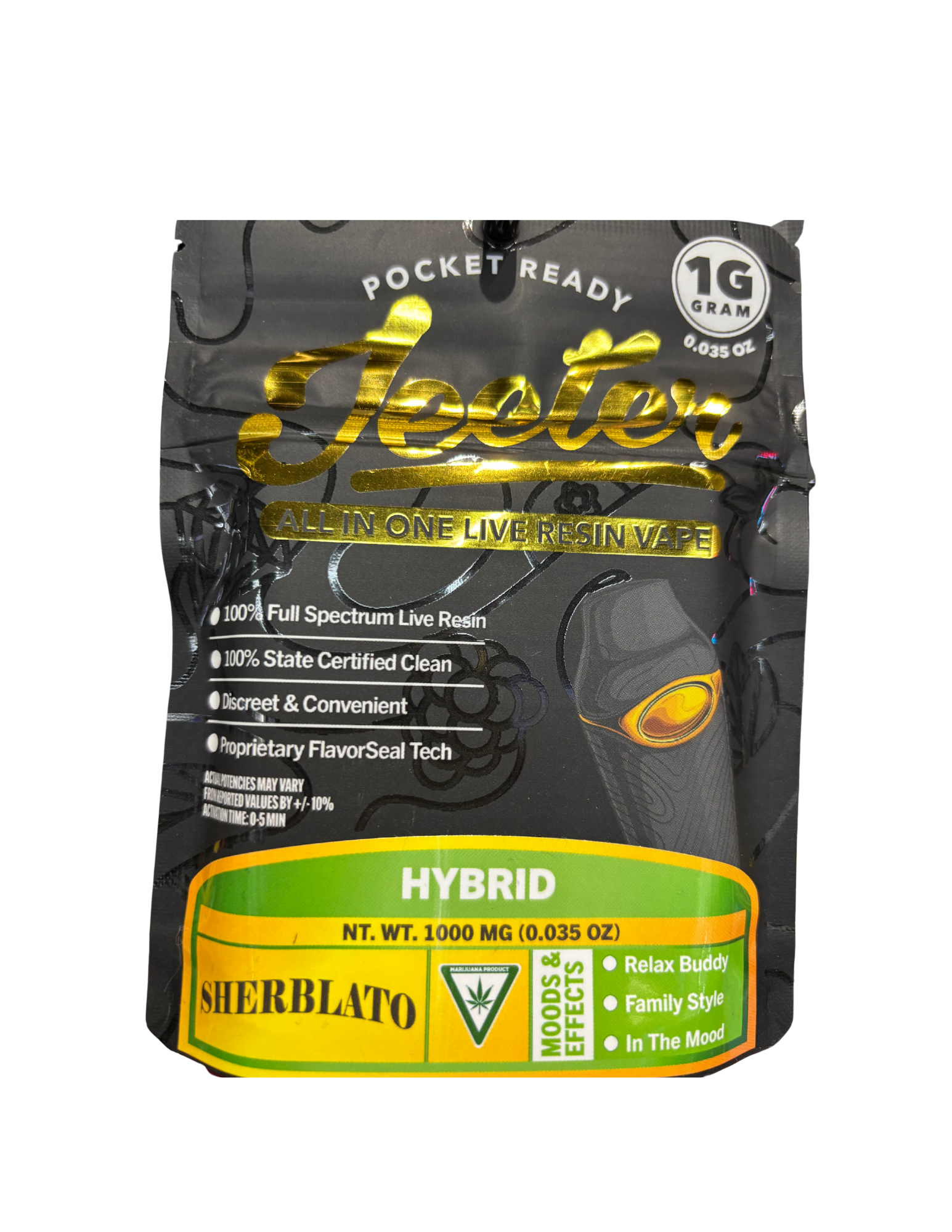 Disposable | Live Resin | Sherblato | 1g | Jeeter