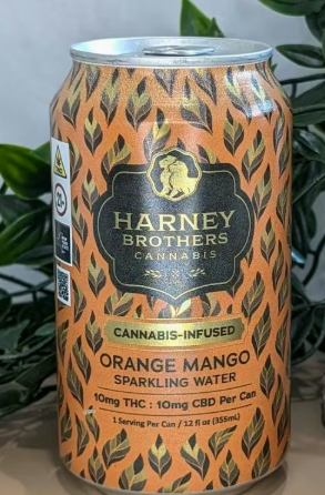 HARNEY BROTHERS | ORANGE MANGO SPARKLING WATER | 1:1 THC:CBD | 10MG