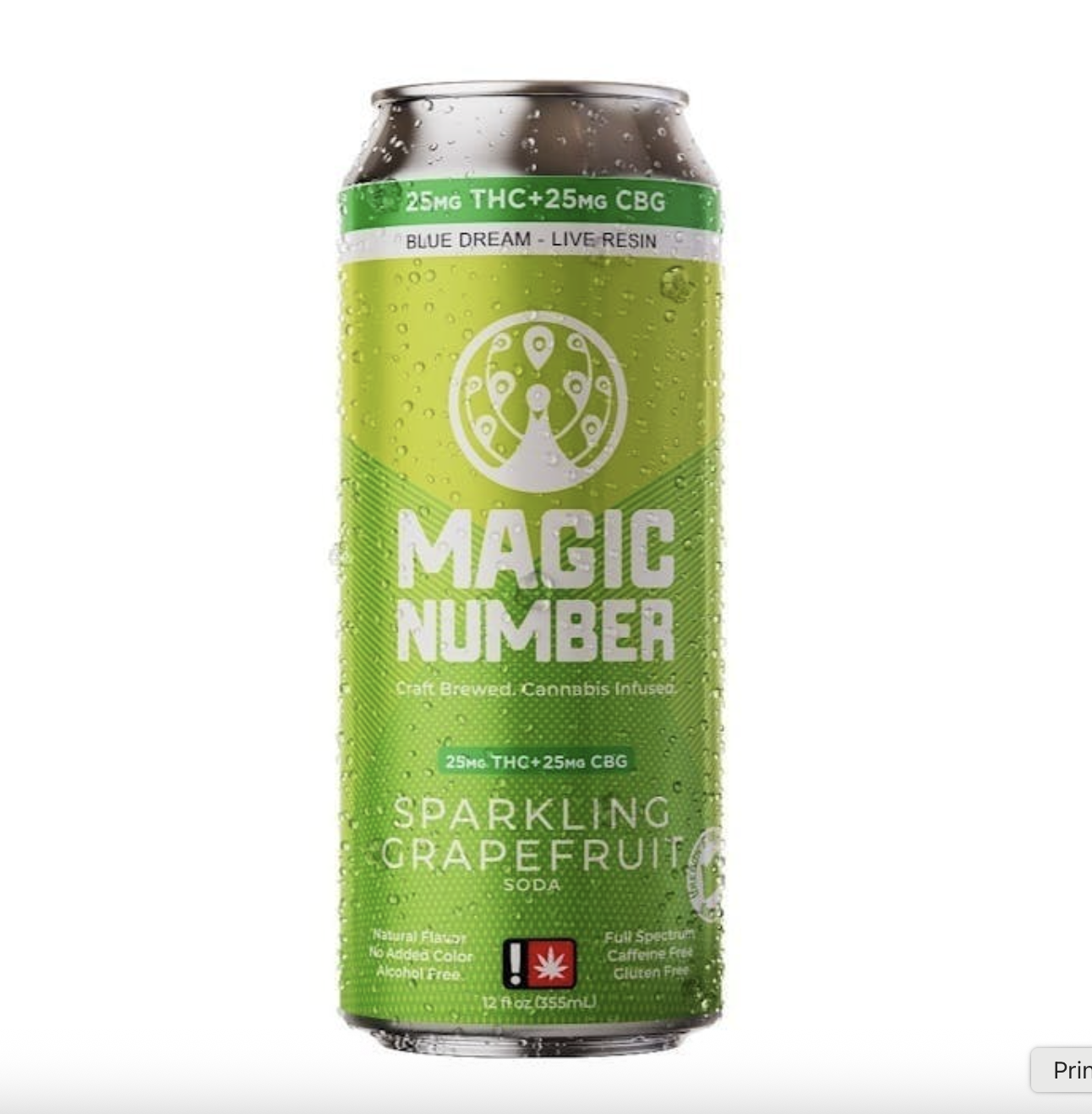 25mg Sparkling Grapefruit THC:CBG 1:1 - Magic Number