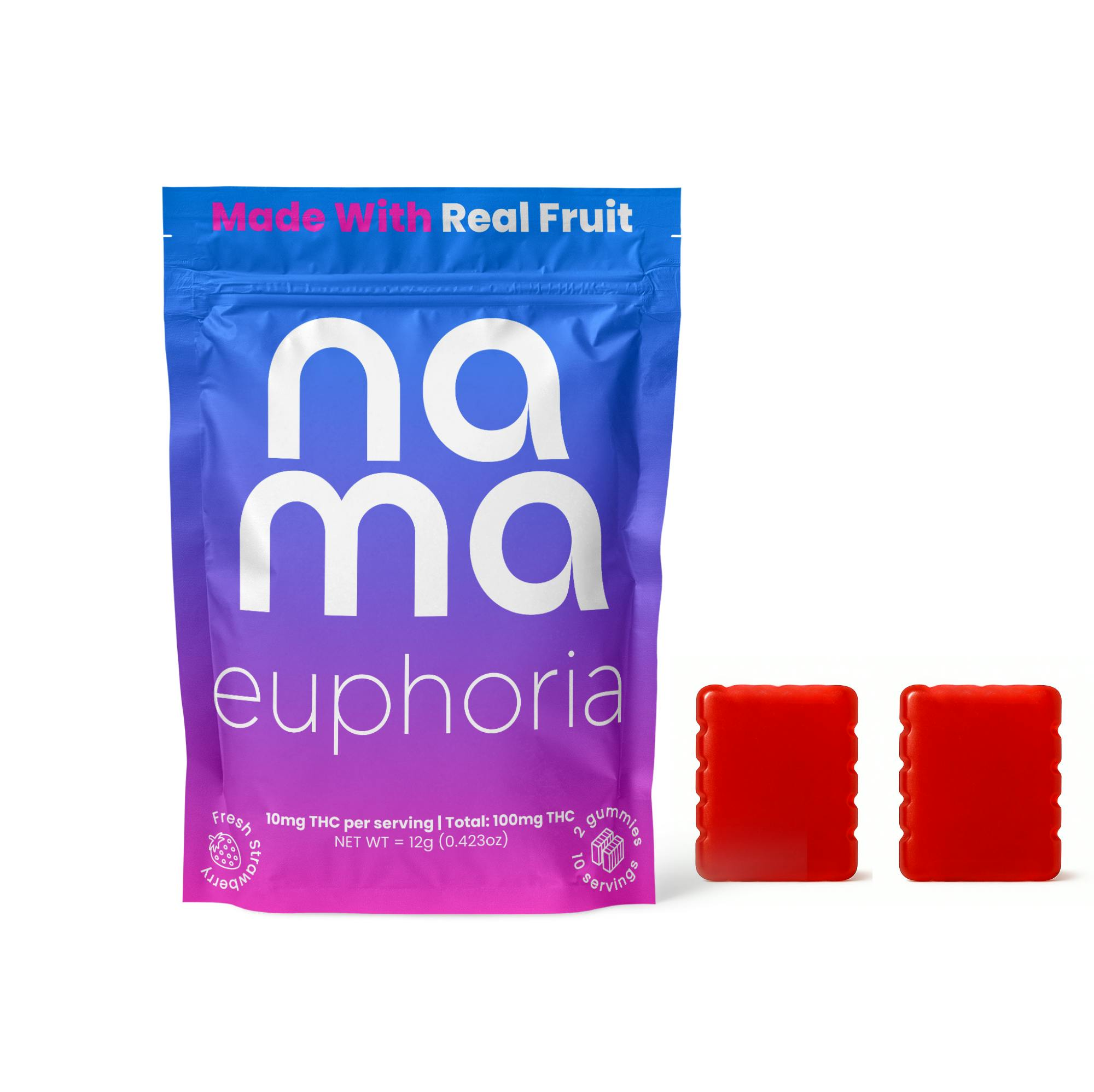 Nama Euphoria Permanent Marker Nectarine 2pk 100mg Live Resin  Gummies